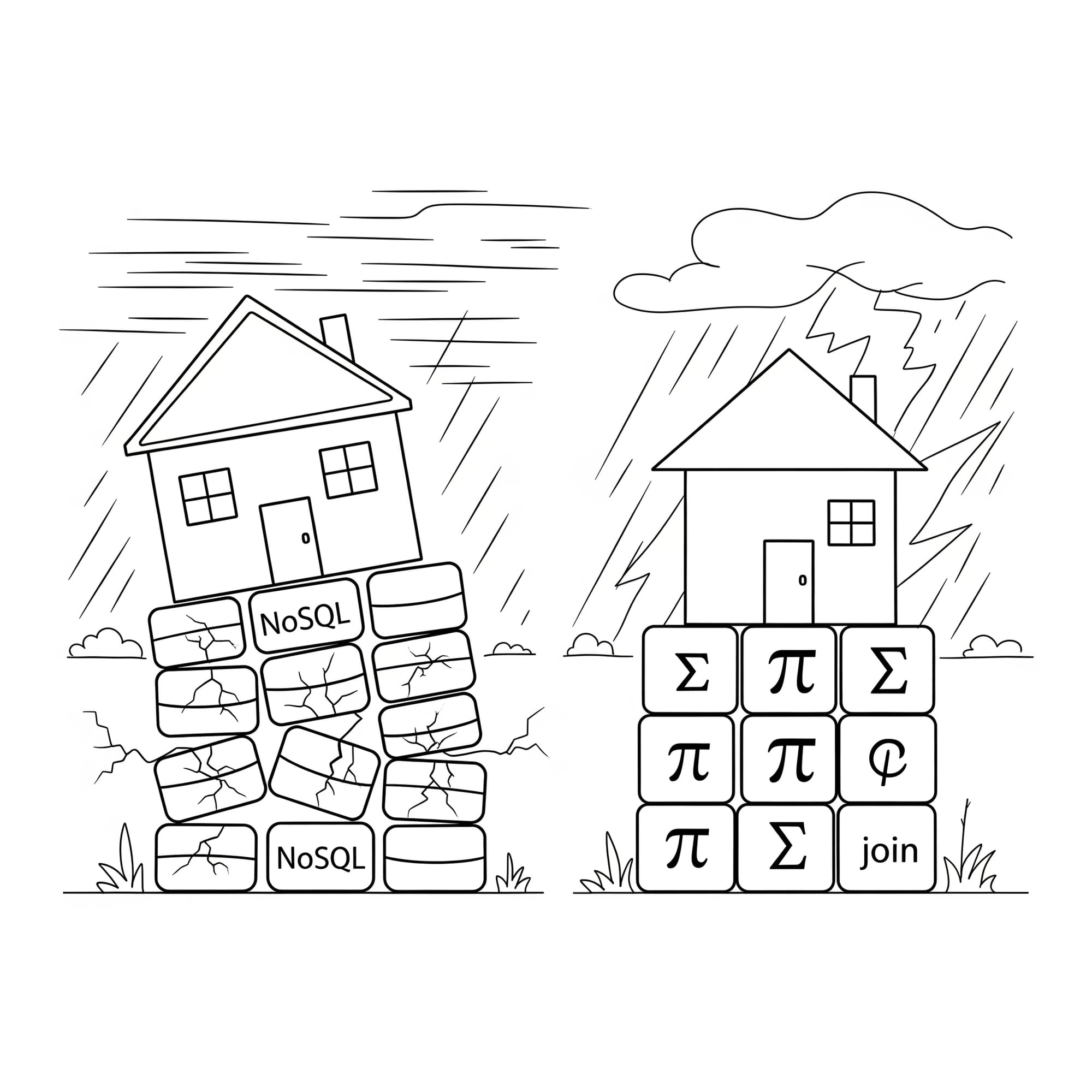 An illustration depicting how mathematical foundation is the bedrock of a stable system.