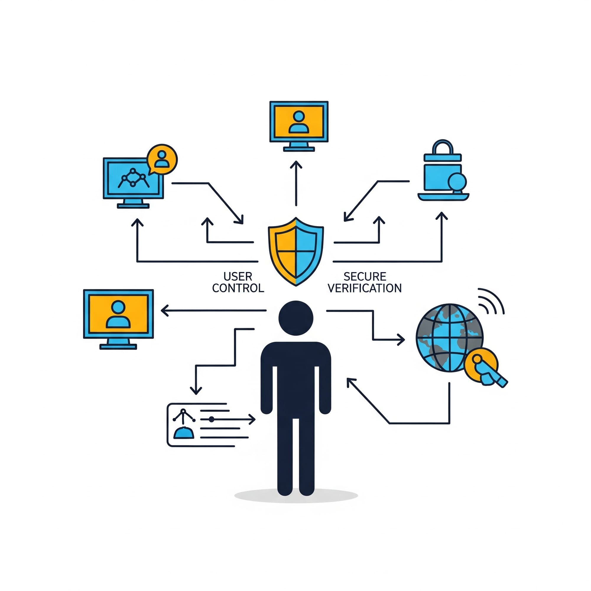 An illustration depicting the broad horizons with digital identity we have.