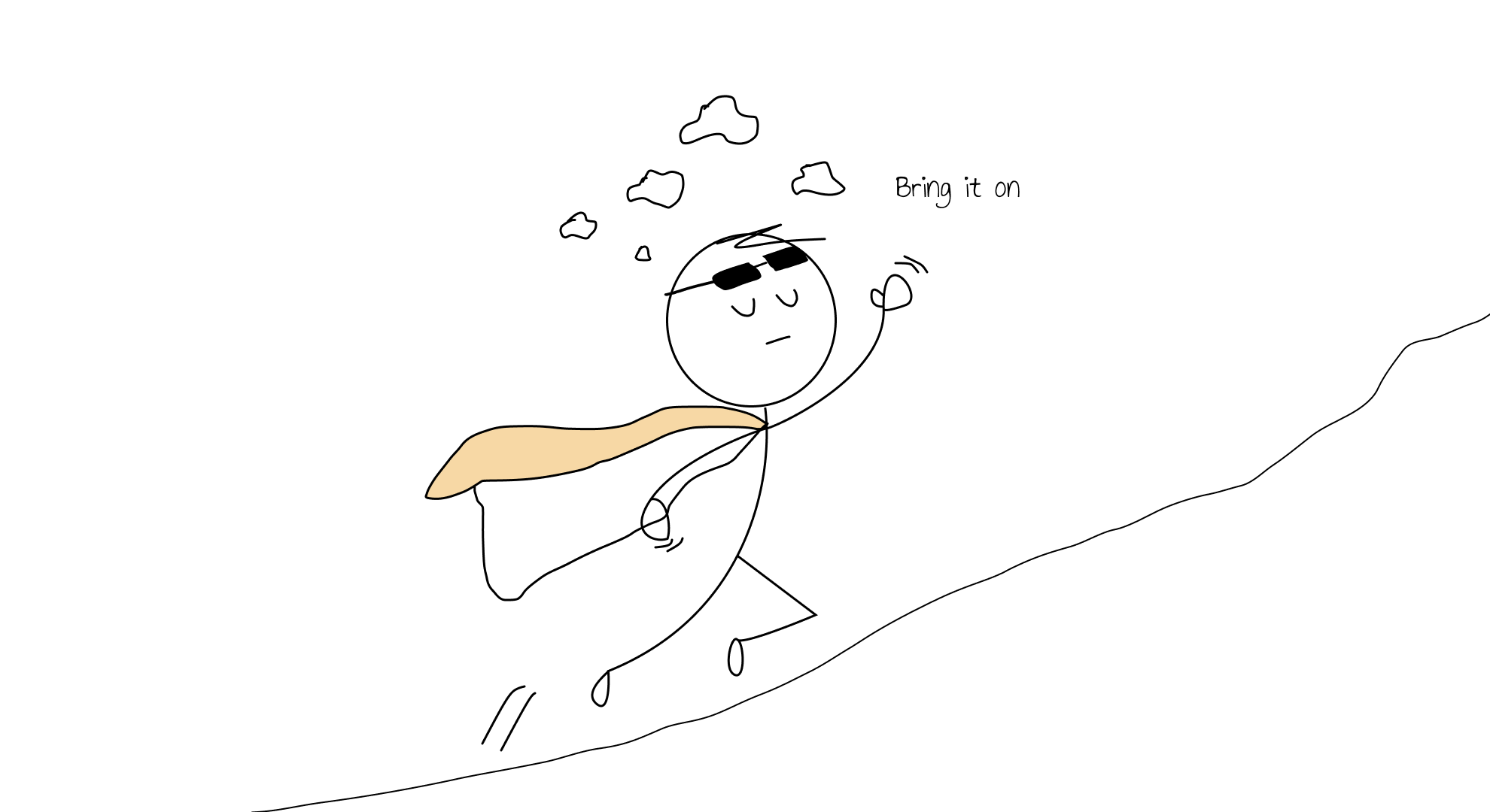 An stickman illustration about the path forward