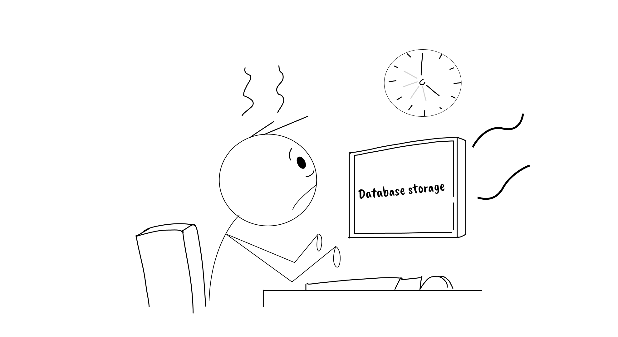 An illustration of me worried about my database when it imploded at 3 AM